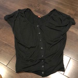 Black short sleeve top
